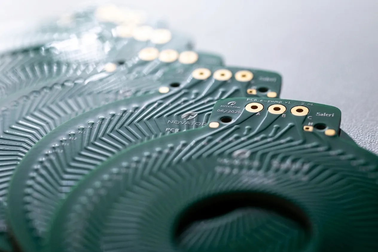 Close-up of advanced printed circuit boards