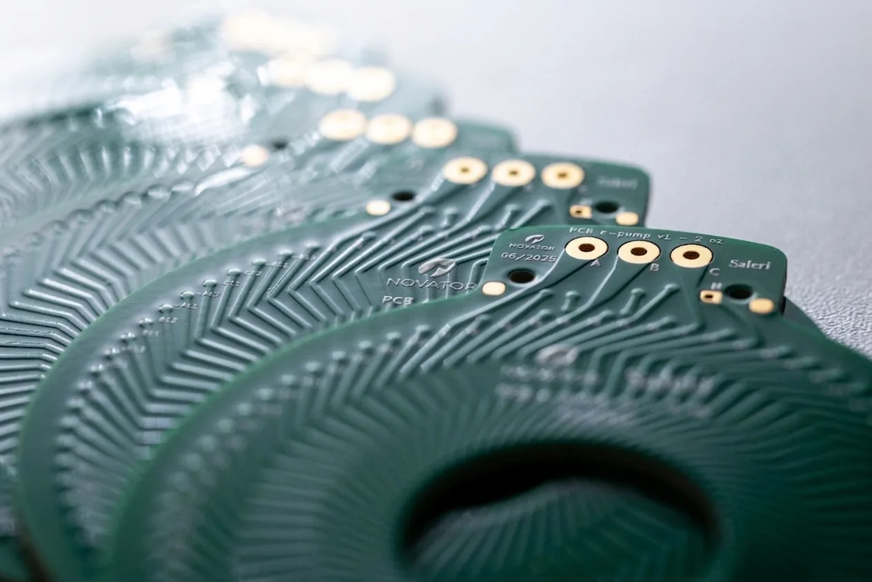 Exploded view of NOVAMOT's multi-layer PCB motor architecture